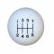 Corvette Black Shift Knob, White Corvette Logo And 7-Speed Pattern, 2014-2017