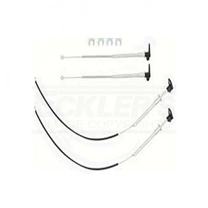 Firebird Kick Panel Vent Control Cables, Without Air Conditioning, 1969