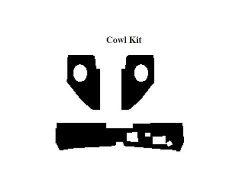 Chevy Insulation, QuietRide, AcoustiShield, Cowl Kit, Blazer, 1967-1972