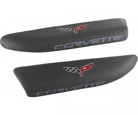 Corvette America 2005-2013 Chevrolet Corvette Leather Armrest Pads with C6 Logo