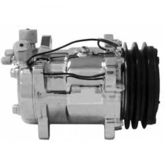 Camaro Air Conditioning Compressor, Chrome, Sanden 508/134A, 1967-1981