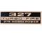 Full Size Chevy Valve Cover Decal, Turbo-Fire, 327ci/275hp, 1966