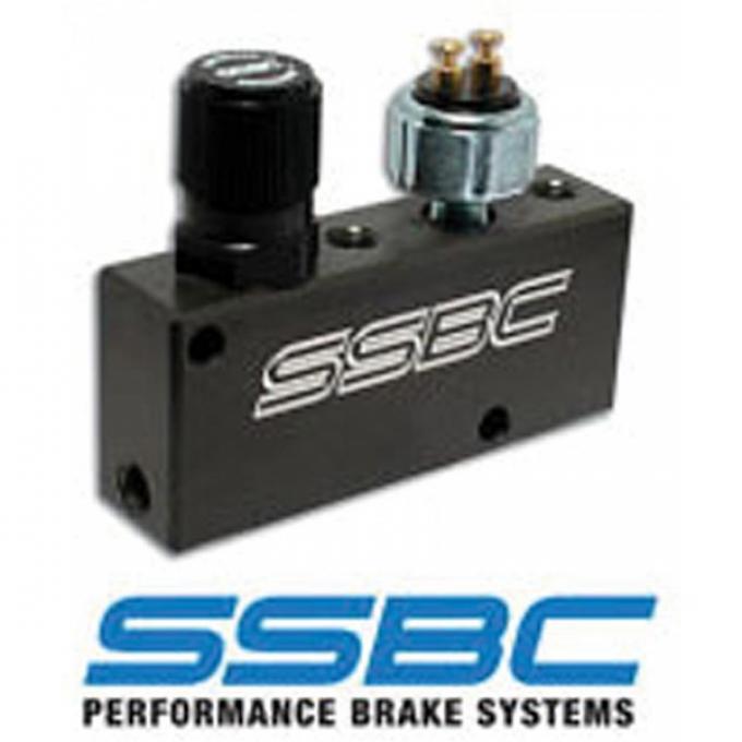 Corvette Proportioning Valve, SSBC, Adjustable, With BrakeLight Switch