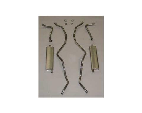 Full Size Chevy Dual Exhaust System, Aluminized, Small Block, 1960-1964