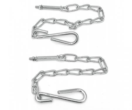 Chevy Truck Step Side Zinc Plated Tailgate Chains, 1954-1987