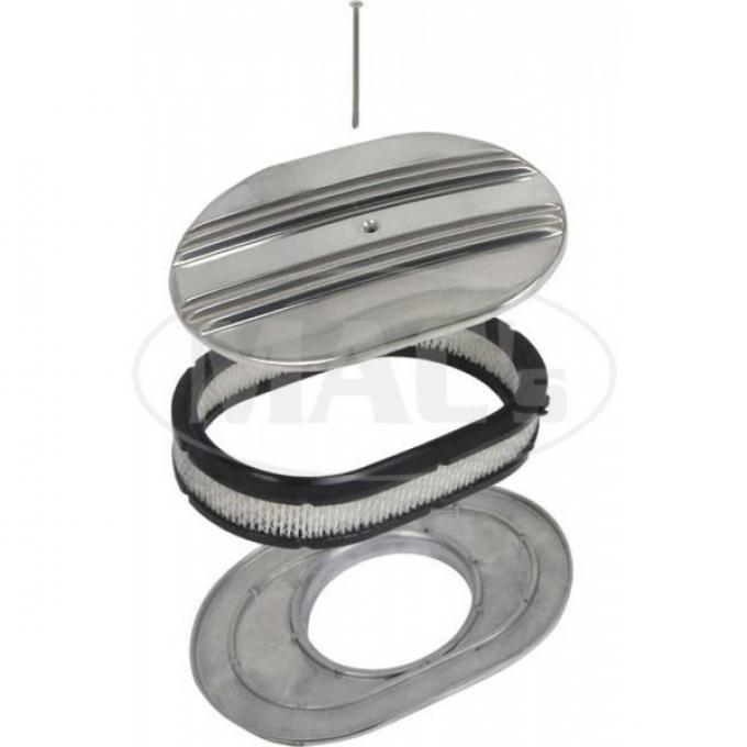 Air Cleaner-Polished Aluminum Finned (4V)