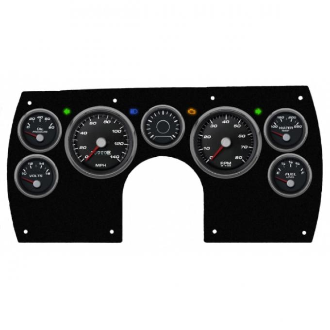 El Camino -CFR Blueline Gauge Package, Black And Blue Dial 1982-1985