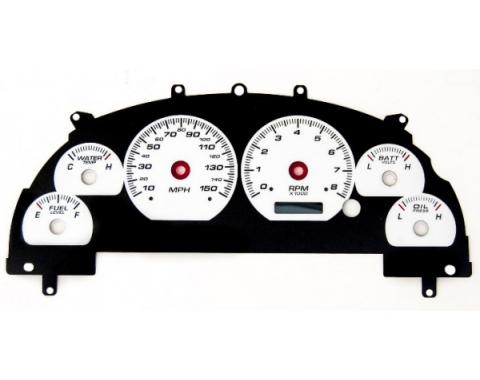Mustang  - New Vintage USA - Gauge Cluster Overlay - Performance ll Series, Black Dial- 1999-2004