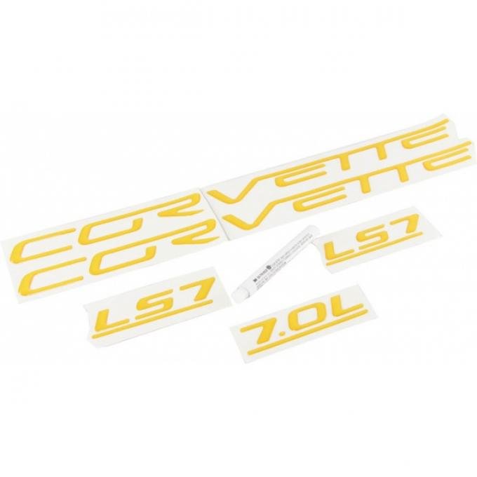 Corvette C6 LS7 Fuel Rail Letter Kit, 2006-2013 | Velocity Yellow