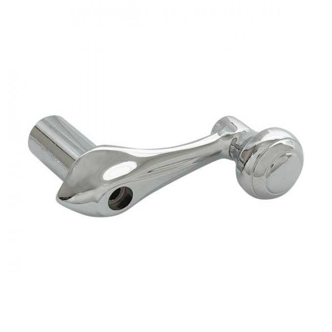 Vent Window Crank Handle - Chrome - Crank Out Type Vent Window - Ford Except Convertible & Station Wagon