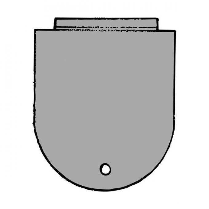 Gas Tank Sending Unit Hole Cover Plate - Stamped Steel - Ford Passenger