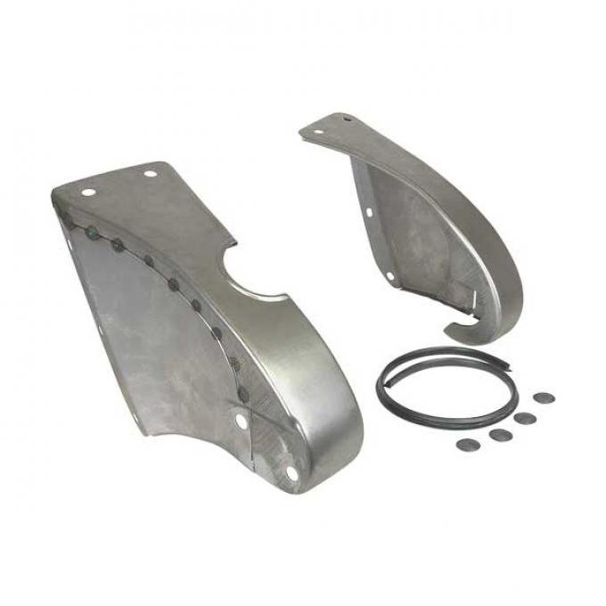 Rear Frame Horn Covers/Gas Tank Apron - Die Stamped - Steel- Ford Passenger