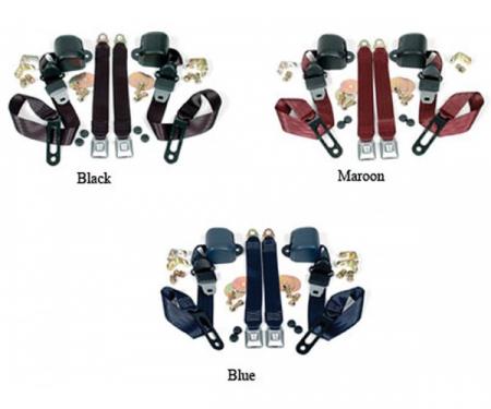 SeatBelt Solutions 1968-1987 Chevy | GMC Truck 3 Point Retractable Bucket Seat CHT68874004BUC | Dark Blue