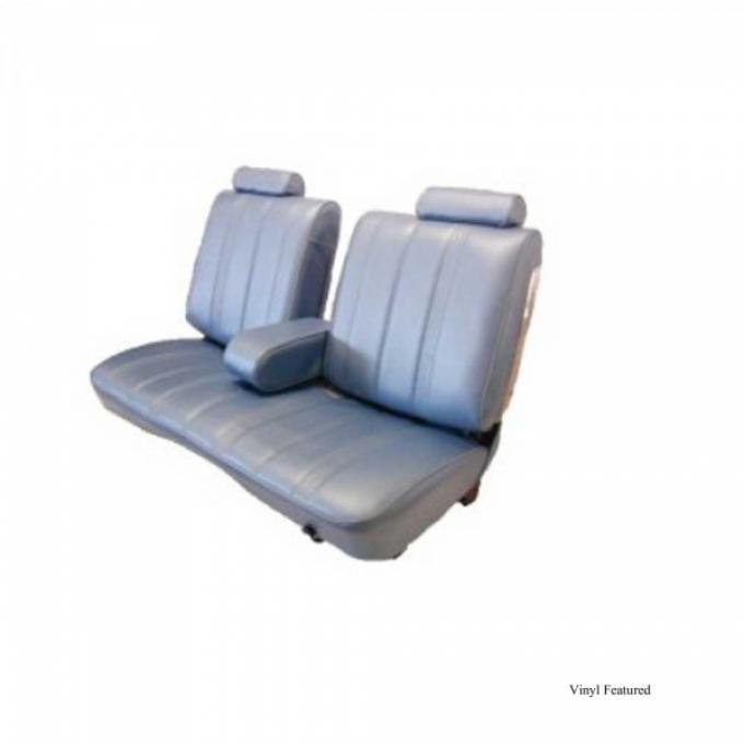 Malibu Seat Cover, Front Bench with Arm Rest, Head Rests, Vinyl With Leather, 1978-1982