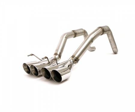 Corvette B&B Triflo Exhaust System, Bullet 3.5" Round Tips, 2005-2008