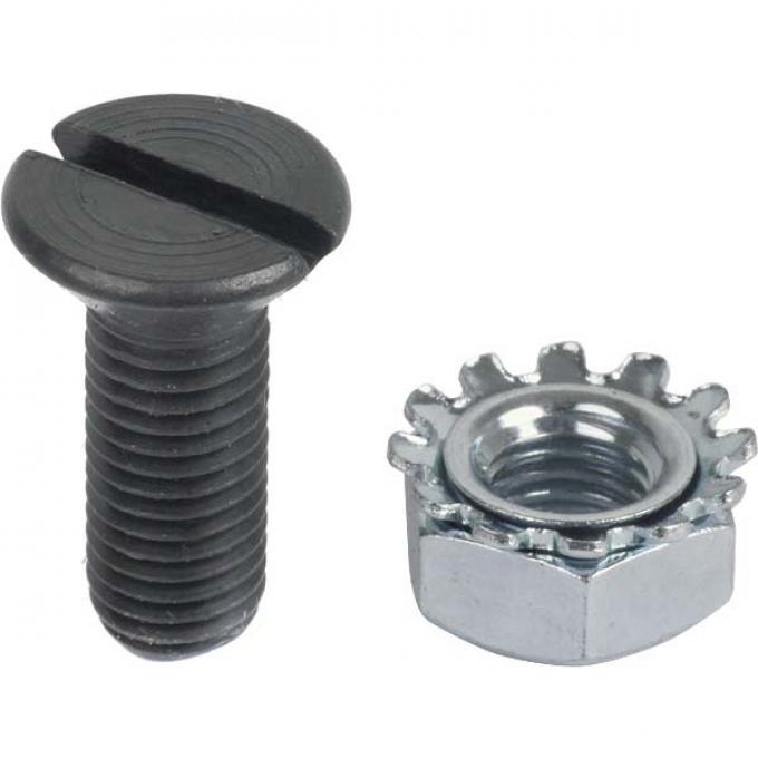 Model A Ford Door Hinge To Post Screw & Nut Set - 8 Pieces - Roadster & Phaeton