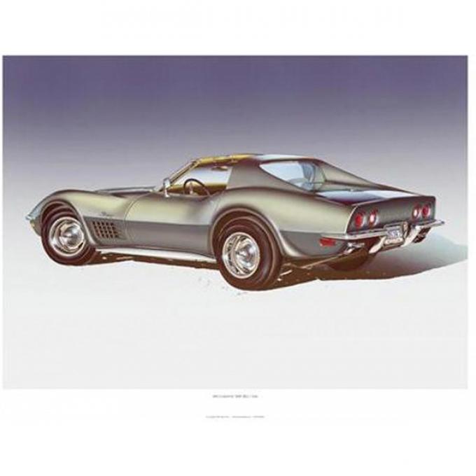 1971 Corvette ZR-2 Steel Cities-Gray Print By Hugo Prado