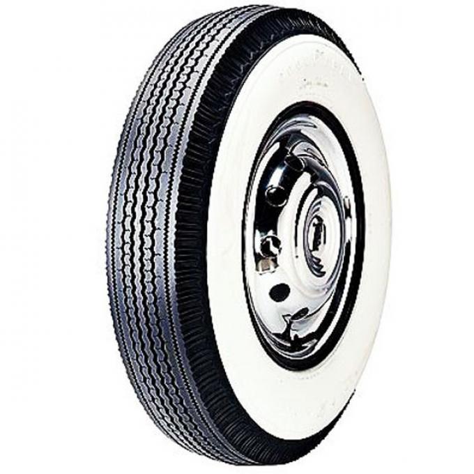 Tire - 670 X 15 - 4-1/4 Whitewall - Tubeless - Goodyear Super Cushion