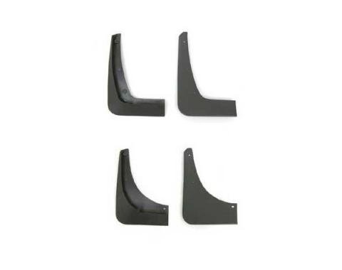 Corvette Splash Guards, Body Contoured, Front & Rear, MatteBlack, Altec, 2005-2013