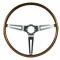 Full Size Chevy Steering Wheel, Simulated Walnut Wood, 1967-1968