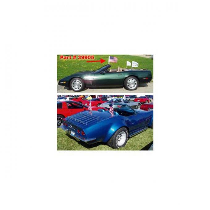 Corvette Flag Caddies, Rear Mount, Convertible, 1968-1996