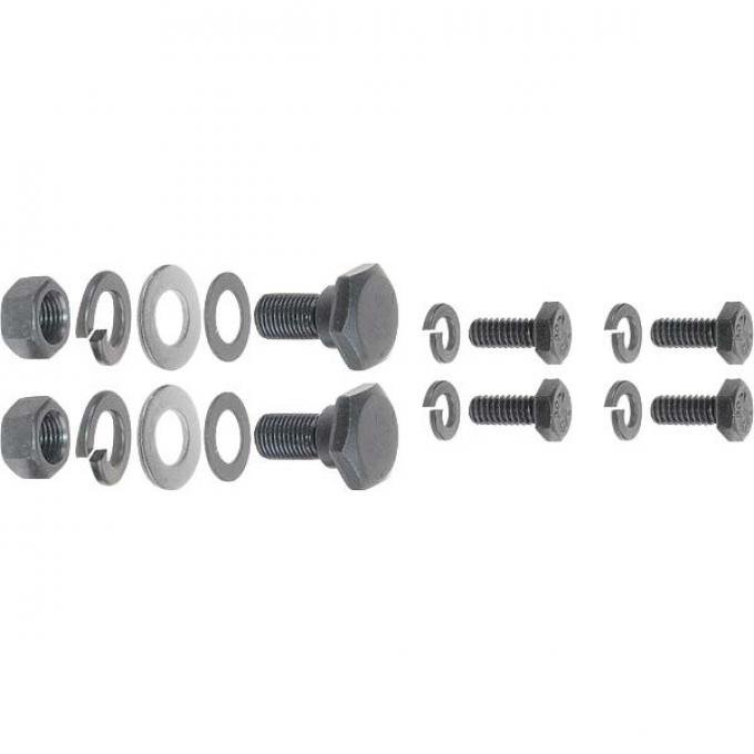 Trunk Arm & Spring Support Hardware - Black Oxide - 18 Pcs.- Ford Passenger