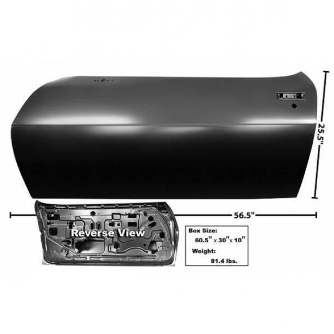 Firebird Left Door Shell, 1977-1981