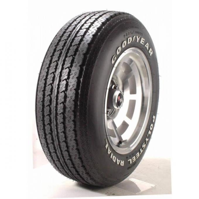 Corvette Tire, Goodyear, Polysteel Radial, P225-70R-15,Large Raised White Letters, 1979-1982