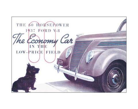 Sales Brochure - The Economy Car In The Low Price Field - Fold-Out Style - V-8 60 HP - Ford Passenger Car