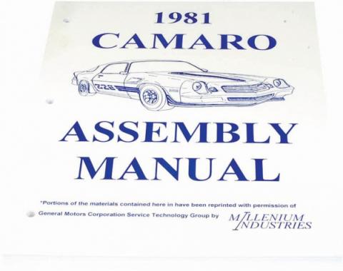 Camaro Factory Assembly Manual, 1981