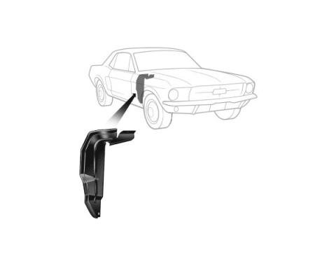 Redline Restomotive® 1967-1968 Ford Mustang Right Rear Fender Splash Shield / Guard