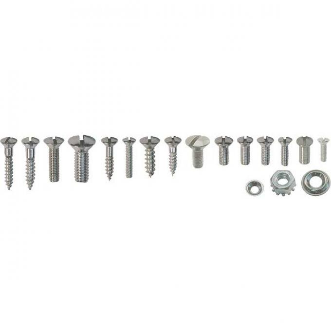 Model A Ford Interior Trim Screw Set - Straight Windshield Cabriolet