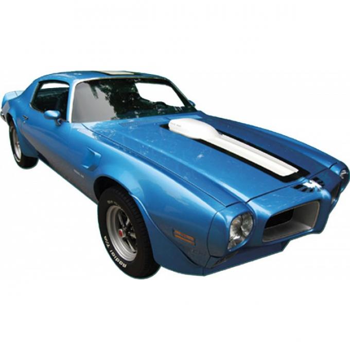 Firebird Decal Set, Trans Am, Blue Stripe on White Car, 1970-1972