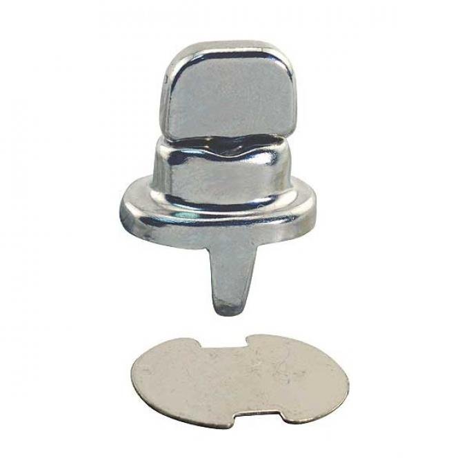 Model T Ford Side Curtain Fastener - Common Sense - Nickel - Clinch Type - Single