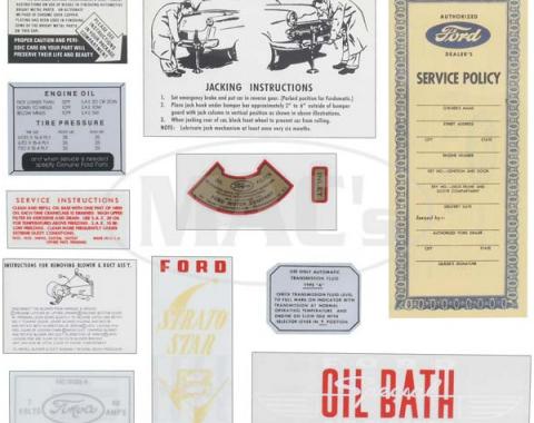 Decal Kit - 13 Pieces - Ford V8