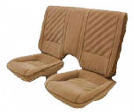 Camaro Front & Rear Seat Cover Set, For Cars With Deluxe Interior & Solid Rear Back, 1985-1987