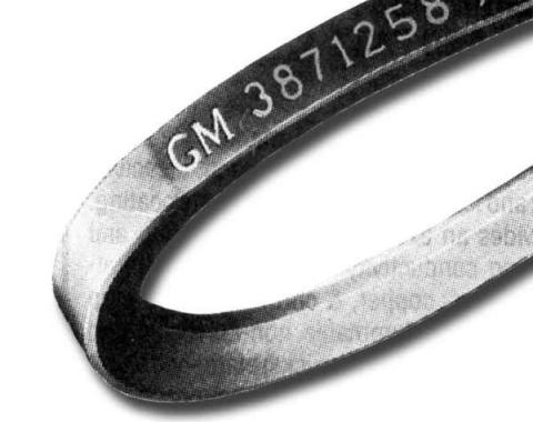 Firebird Power Steering Belt, V8, Without Air Conditioning, Date Code 2-Q-68, 1968