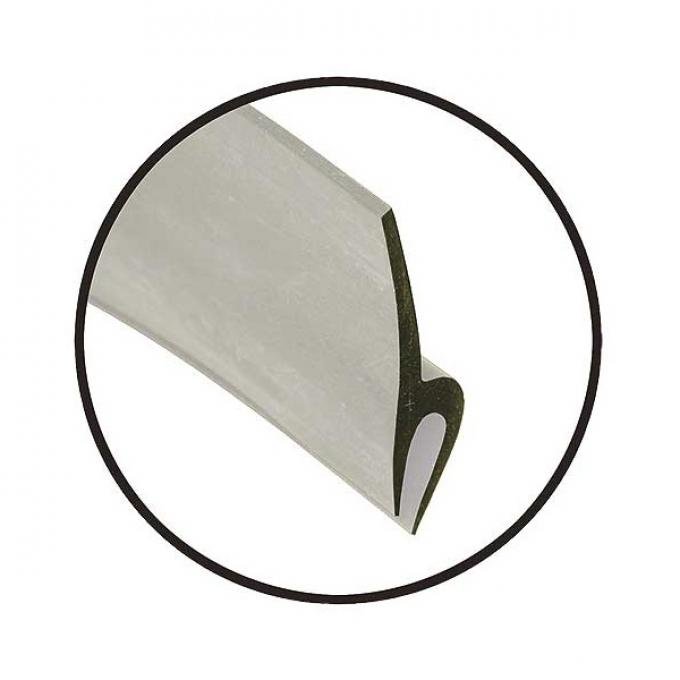 Model A Ford Door Bottom H Seal - Rubber - 33 Long - All Closed Cars & Pickups Except Slant Windshield