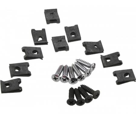 Nova Headlight Bezel Fastener Kit, 1968-1969