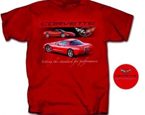 Corvette T-Shirt, C5 Setting The Standard For Performance, Red