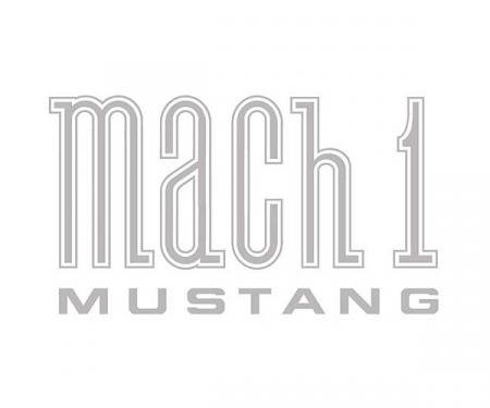 Ford Mustang Mach 1 Fender Decal - Argent Silver-Gray