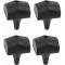 Hood Bumper Set - 4 Pieces - Black Rubber - Push-in Type