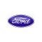 Model A Ford Radiator Emblem - Blue On Chrome - Original Script - Press In Type - Foreign Made