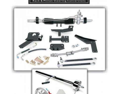 Corvette Rack & Pinion Conversion Kit, Steeroids, With Manual Steering, Unpainted Column, 1953-1957