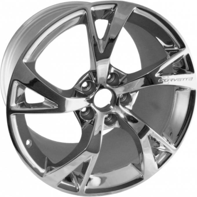 Corvette Rear Wheel, Grand Sport Style, 19"x12", Chrome, Z06, ZR1, Grand Sport, Stingray Only, 2006-2017