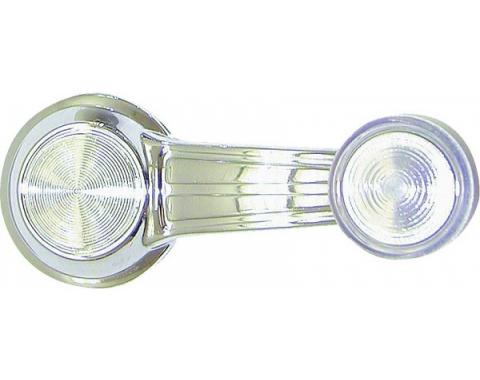 Camaro Inside Door Window Handle, With Clear Knob & Standard Interior, 1967-1981