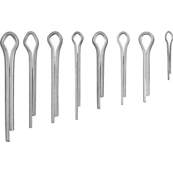 Cotter Pin Set - Plain Steel - 163 Pieces
