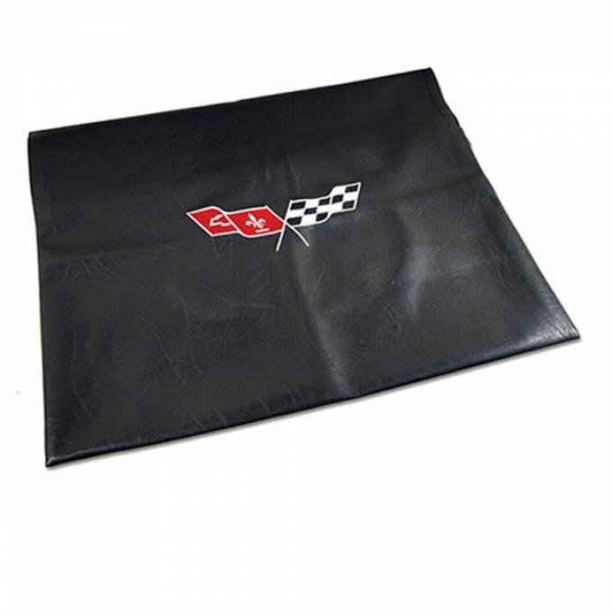 Corvette Roof Panel Bags, C3, Embroidered, Black With Logo, 1968-1982
