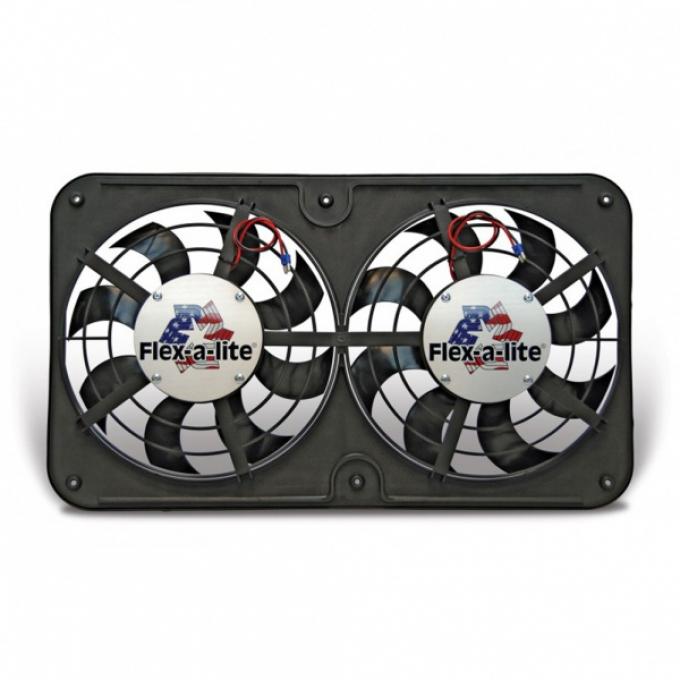 Early Chevy Dual Electric Fan Kit, Flex-A-Lite, 12'', 2500CFM 1949-1954