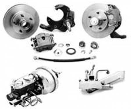 Chevelle Front Disc Brake Kit, With Booster, With Drop Spindle, 1968-1972